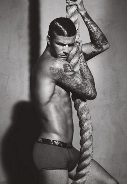 Beckham's Tattoos across his body