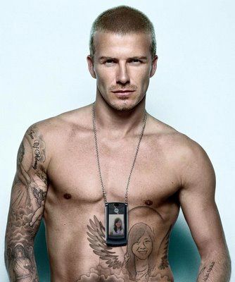 Beckham's Tattoos across his body