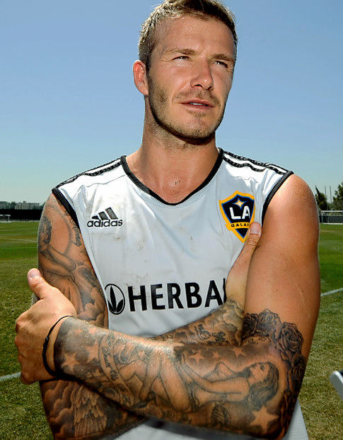 Beckham's Tattoos across his body