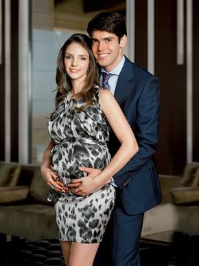 Kaka and his pregnant wife