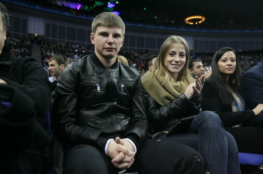 Arsenal soccer players watch NBA basketball match at the O2 Arena in London