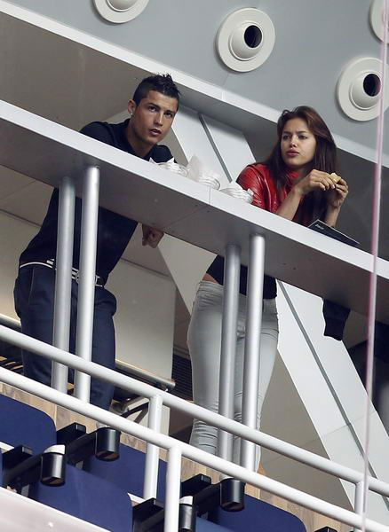 Cristiano Ronaldo and Irina Shayk watched Real's game