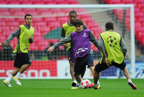 Picture Special: Barcelona's training on the eve of the UEFA Champions League final