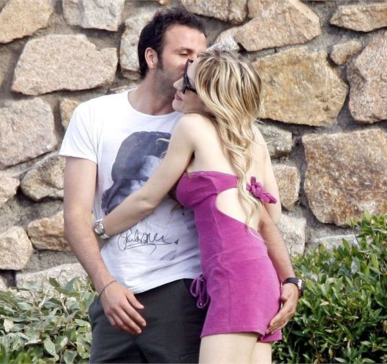 Inter Milan's striker Giampaolo Pazzini and his girlfriend are very much in love