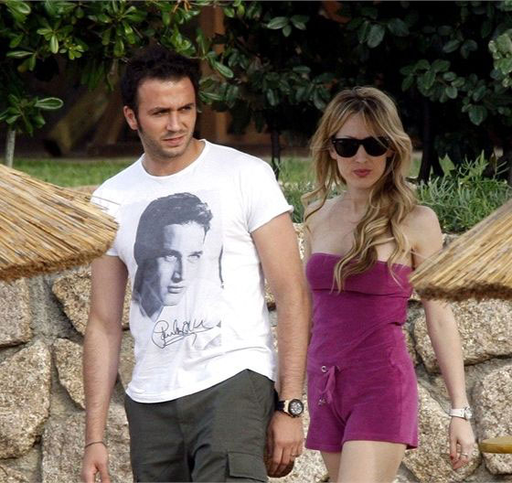 Inter Milan's striker Giampaolo Pazzini and his girlfriend are very much in love