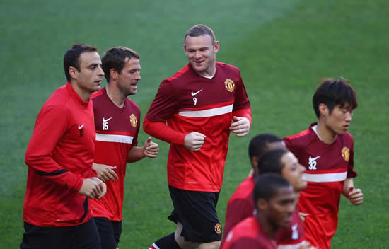 Manchester United trains for Championship League