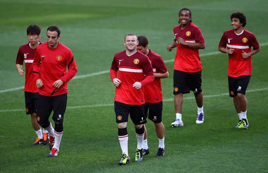 Manchester United trains for Championship League