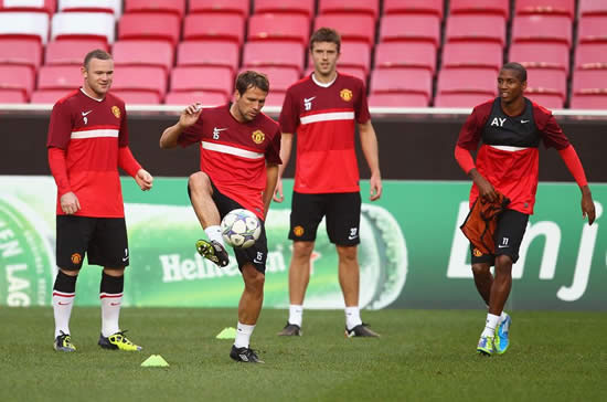 Manchester United trains for Championship League