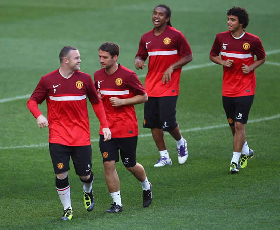 Manchester United trains for Championship League