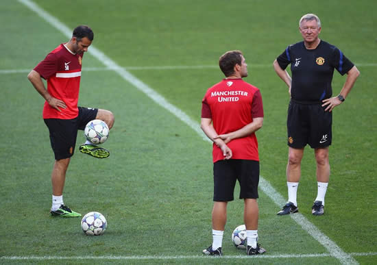 Manchester United trains for Championship League