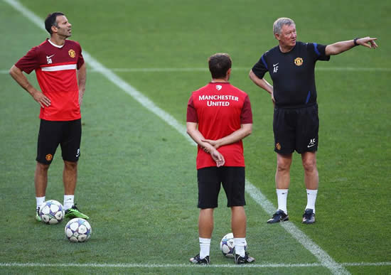 Manchester United trains for Championship League