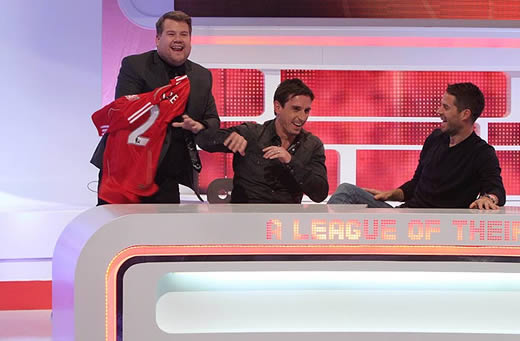 gary neville in a liverpool shirt