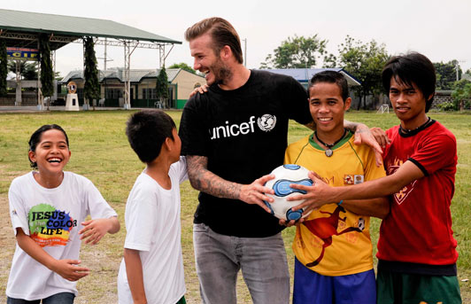 David Beckham is a thriller in Manila