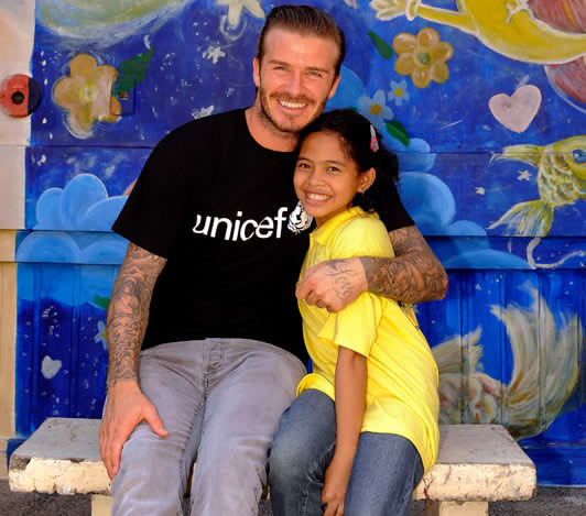 David Beckham is a thriller in Manila