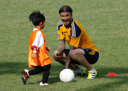 David Beckham is a thriller in Manila