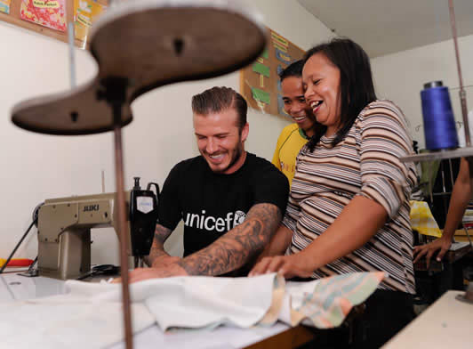 David Beckham is a thriller in Manila