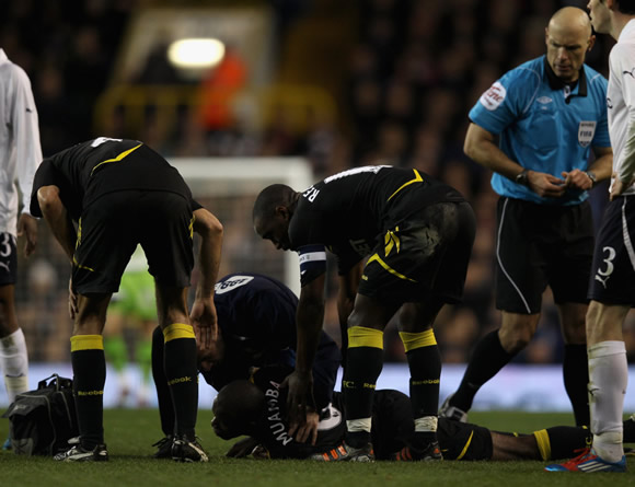 Muamba collapsed at White Hart Lane following suspected heart attack