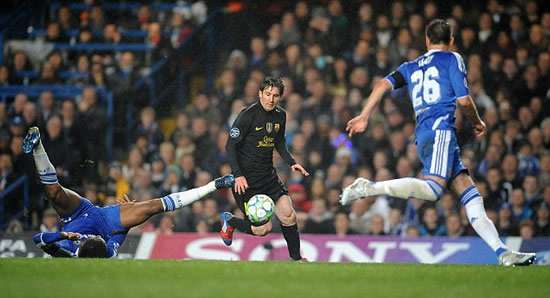 Drogba 1 Messi 0: He spent most of the game diving and play-acting... but he picked himself up to become a giant-killer