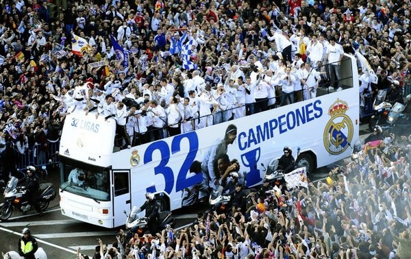 Real Madrid celebrated their victory