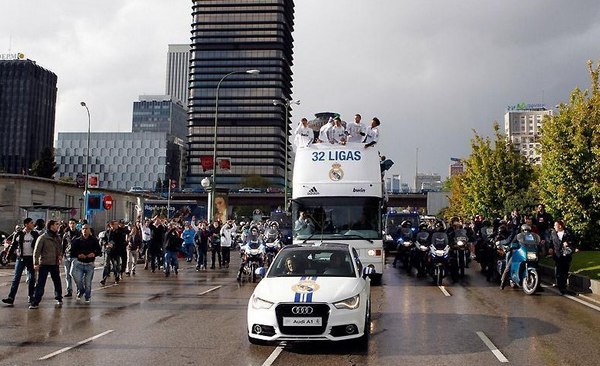 Real Madrid celebrated their victory