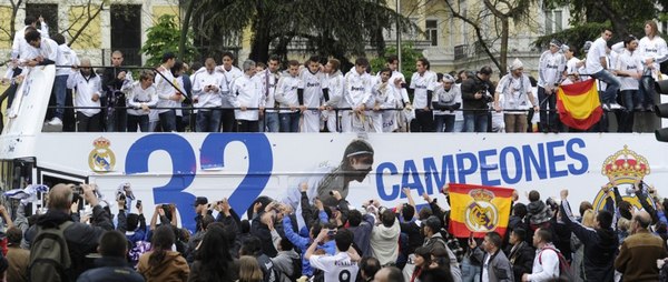 Real Madrid celebrated their victory