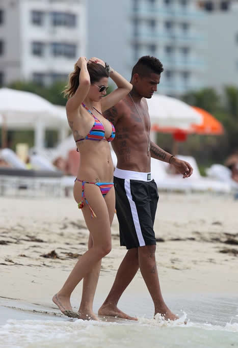 Kevin-Prince Boateng has a taste of summer with lovely girlfriend