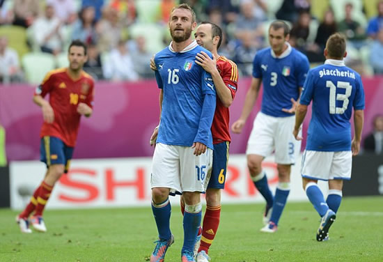 Spain 1 Italy 1: Fabregas saves trophy holders as Azzurri prove tough nut to crack