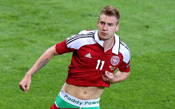 'Dream' double of little comfort to Bendtner after loss to Portugal
