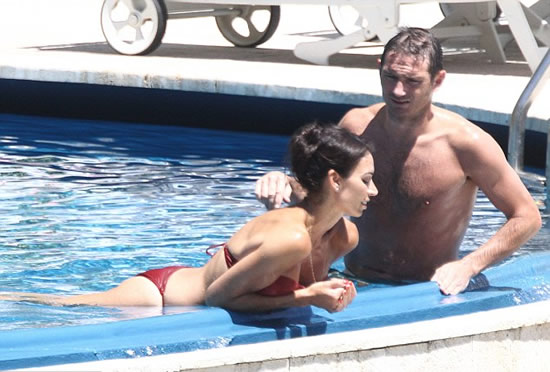 Disappointed much Frank? Lampard makes the most of missing out on Euro 2012 by soaking up the sun with Christine as it is revealed their wedding is on hold