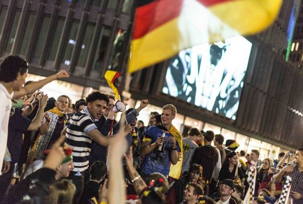 Germany fans celebrated wildly