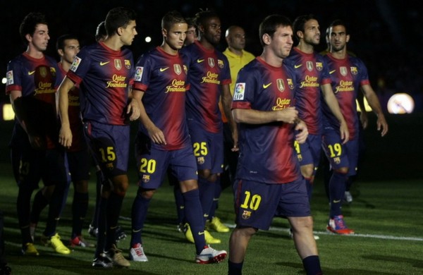 Barcelona celebrates their first Champions League final title of 20 years