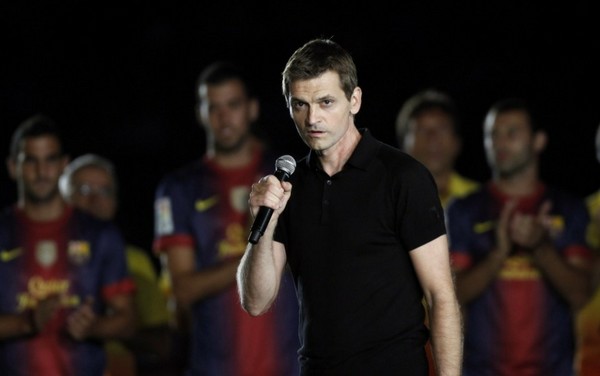 Barcelona celebrates their first Champions League final title of 20 years