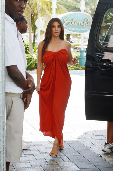Kim Kardashian leaves the subtlety and bra behind