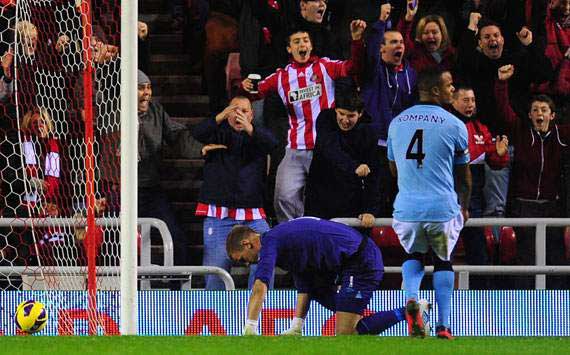 Sunderland 1-0 Manchester City: Adam Johnson hits winner to punish former club