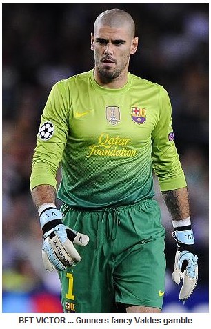 Arsenal eye up move for £10m Barcelona keeper Victor Valdes