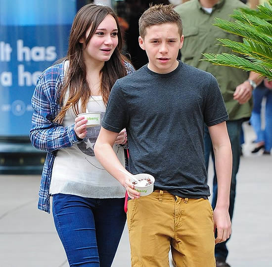 Brooklyn ’n his Posh ice! David Beckham’s son takes girl pal for dessert