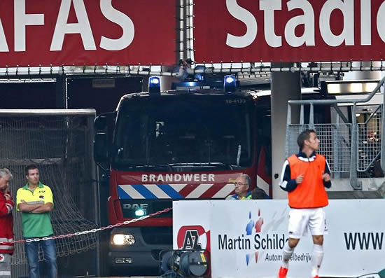 Europa League tie abandoned after fire breaks out in roof of stadium