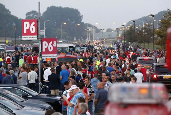 Europa League tie abandoned after fire breaks out in roof of stadium
