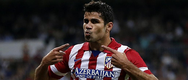 BRAZILIAN OPENS THE SCORING IN THE DERBY - Diego Costa is hot on Messi's heels