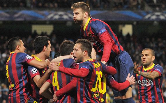 Manchester City 0-2 Barcelona: Messi & Alves capitalise on Demichelis sending off