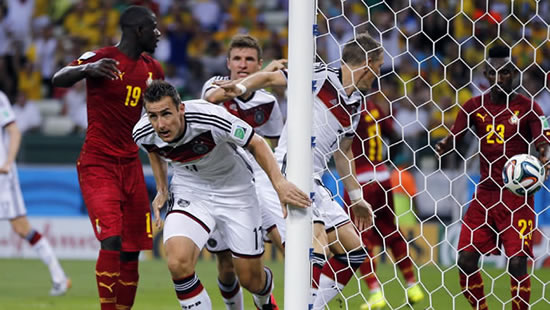 Germany 2 : 2 Ghana - Klose on target in Germany draw