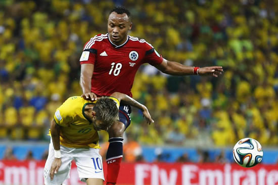 Racist death threats sent to Juan Zuniga after Neymar injury
