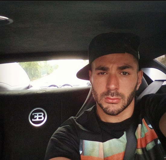 Karim Benzema drives his €2 million chrome Bugatti Veyron to training because he's gotta drive it somewhere