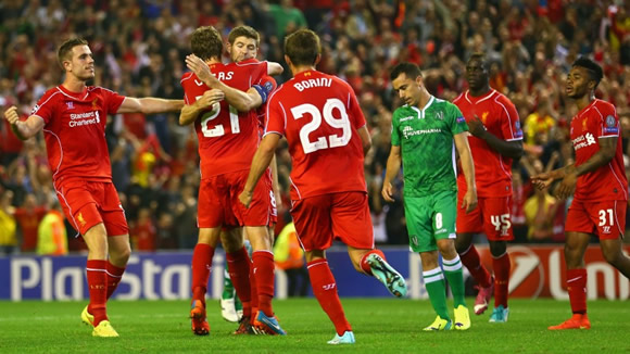 Liverpool 2 - 1 Ludogorets Razgrad: Gerrard's spot on for Reds