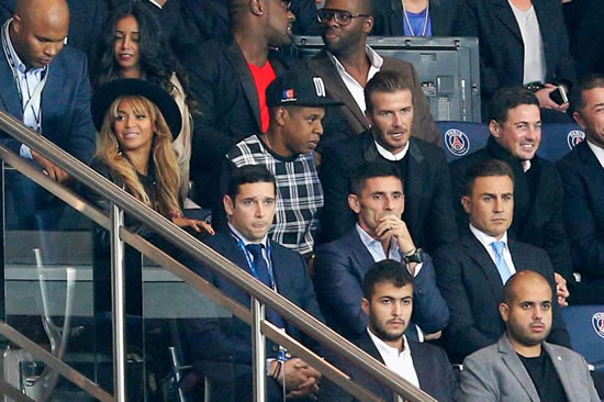 David Beckham, Jay-Z and Beyonce have a splendid time together at the PSG-Barcelona match