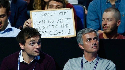 FAN SELLS HIS CAR TO SIT NEXT TO CHELSEA MANAGER JOSE MOURINHO
