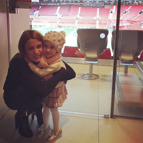 Angel di Maria’s wife cheers on Man Utd at Old Trafford