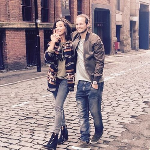 Daley Blind all smiles with his girlfriend ahead of CSKA Moscow v Man Utd