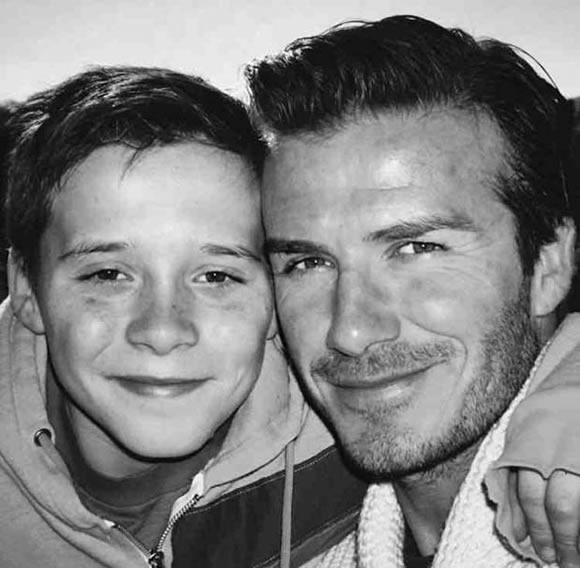 Birthday Boy: Brooklyn Beckham wheely happy to try out his dad's cars