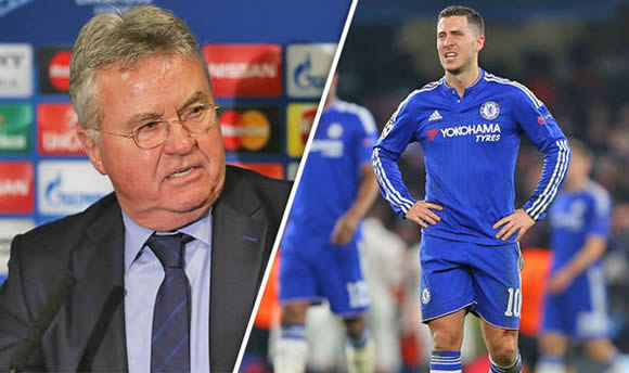 Chelsea boss Guus Hiddink worried over Eden Hazard's fitness amid father anguish